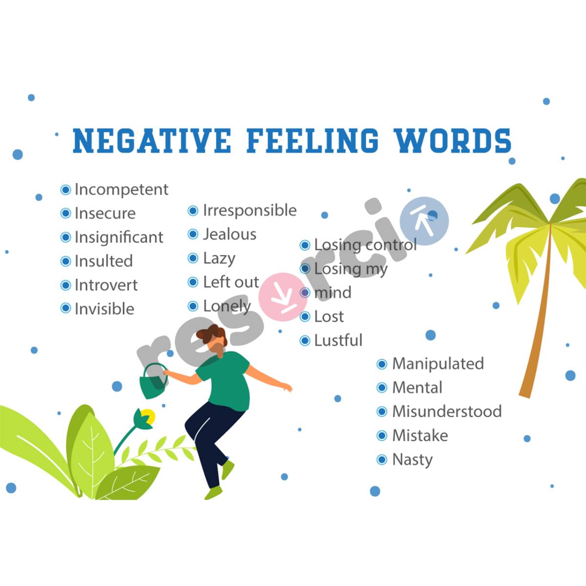 Negative Feeling Words - Template 04