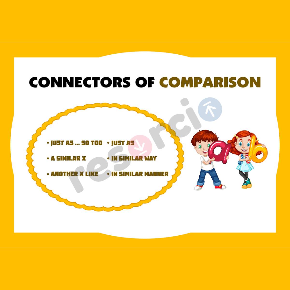 Connectors of Comparison Template 01