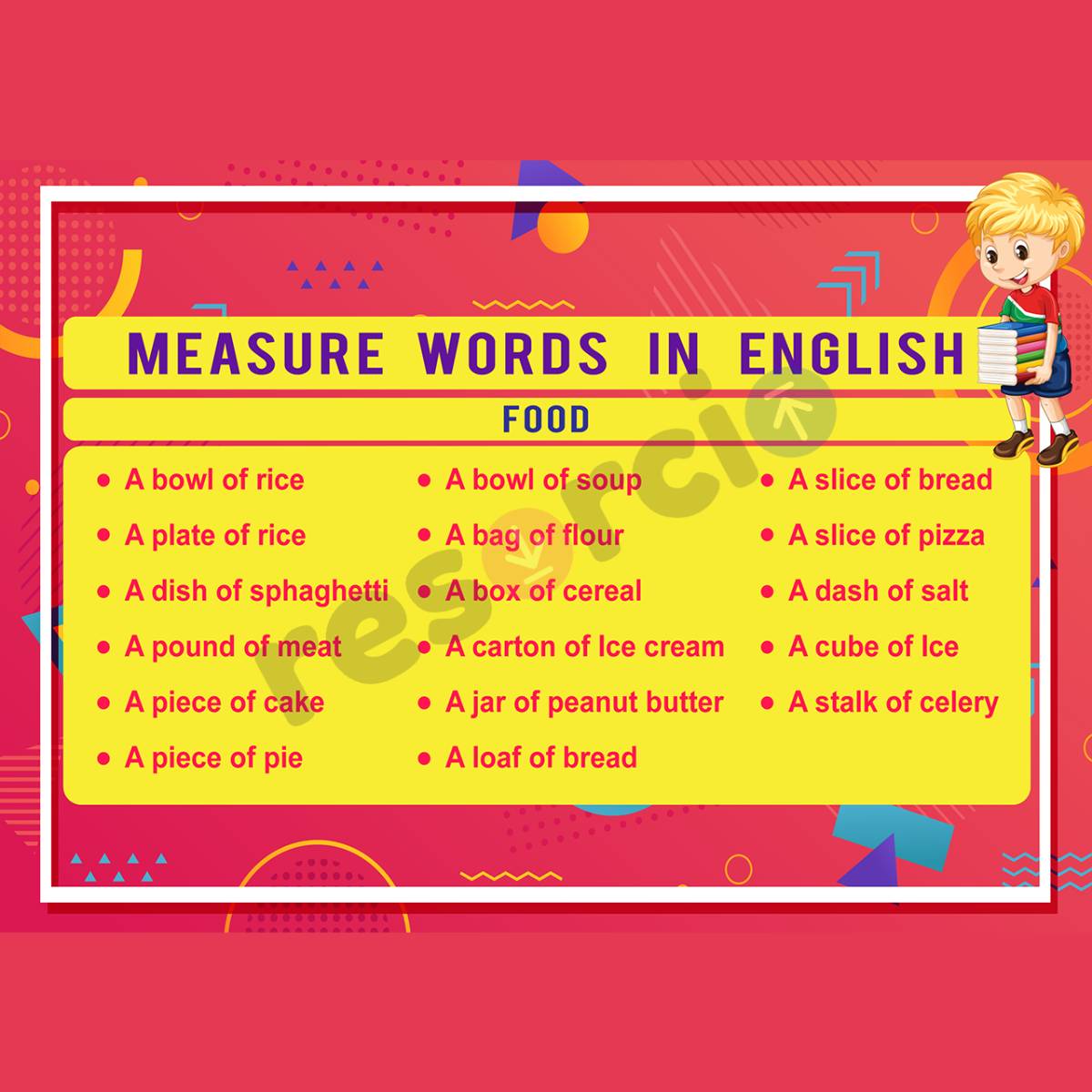 Measure Words in English 01