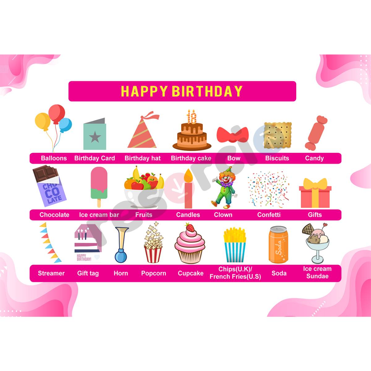 Happy Birthday Accessories Template 01