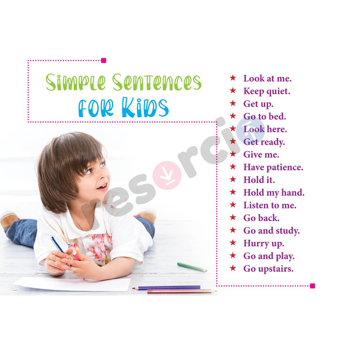 Simple Sentences for Kids - Template 01
