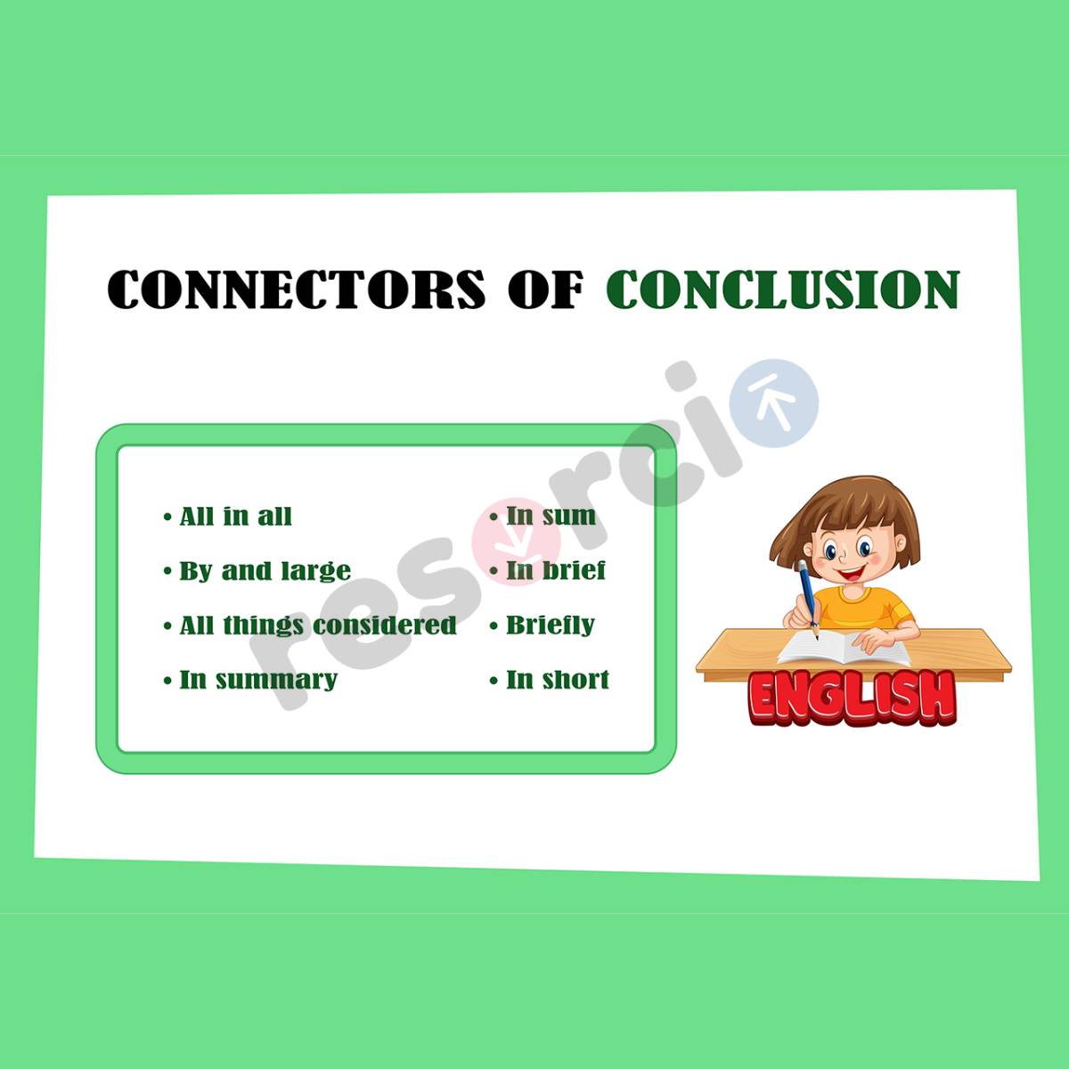 Connectors of Conclusion Template 02