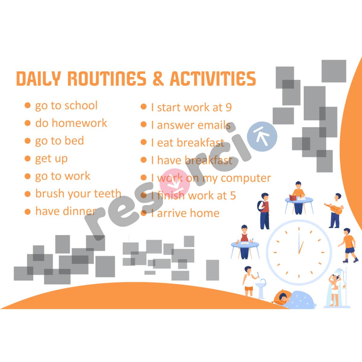 Standard Activity Routine Daily Routines and Activities - Template 03