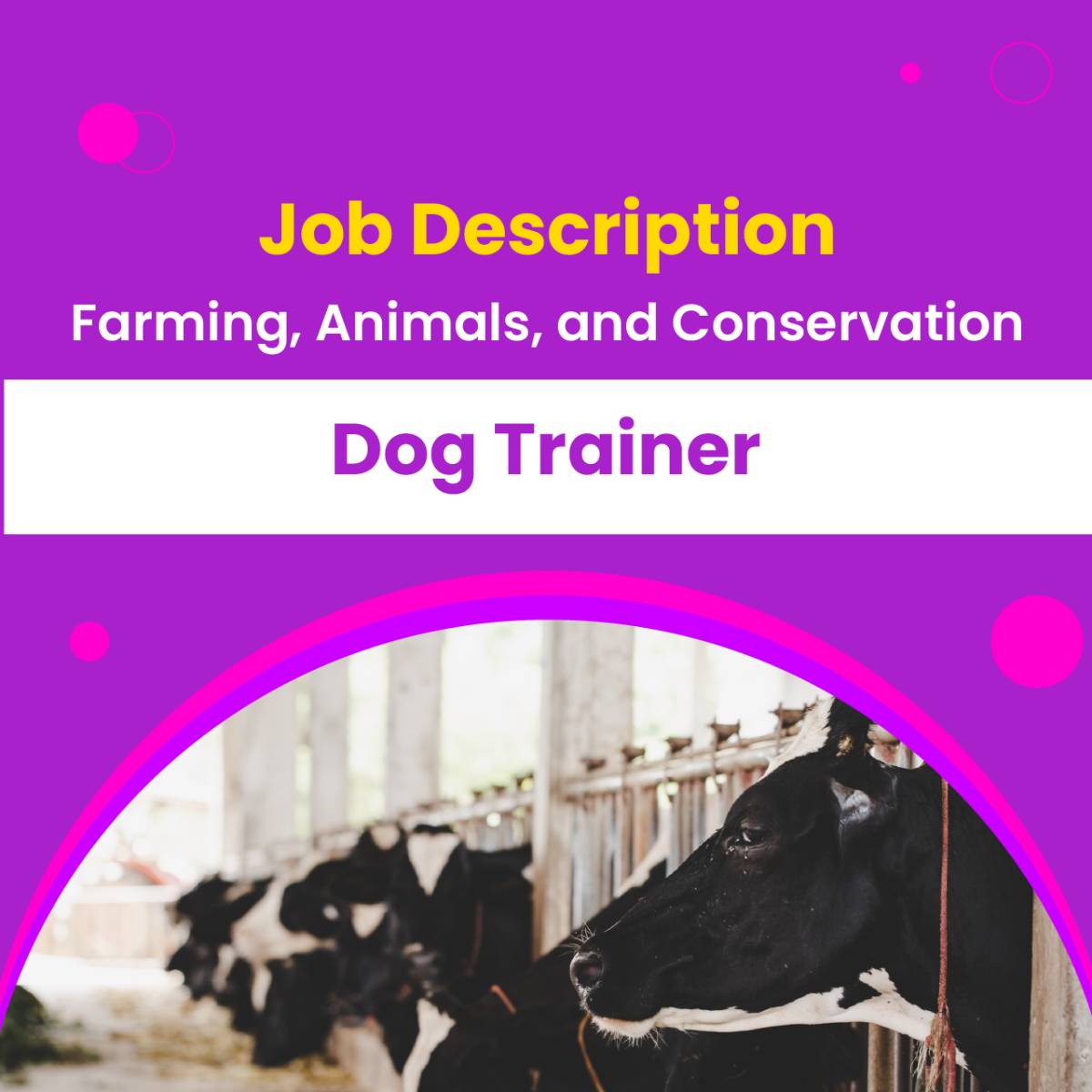Job Descriptions Dog Trainer